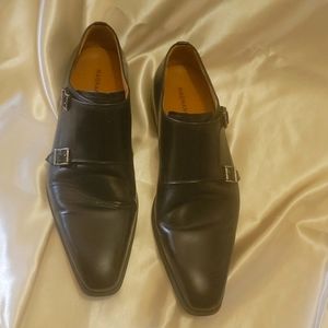 Magnanni Double Monkstrap dress shoes Black sz10.5